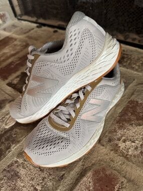 New Balance Women’s Light Gray Mesh Running Shoes